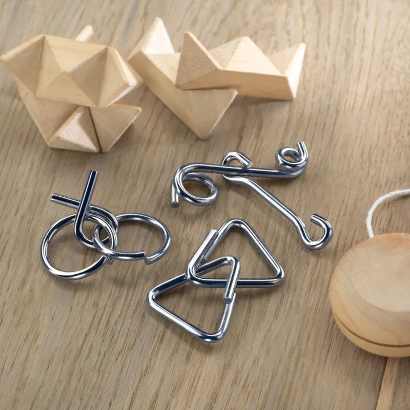 Set de 3 rompecabezas de metal Threenats