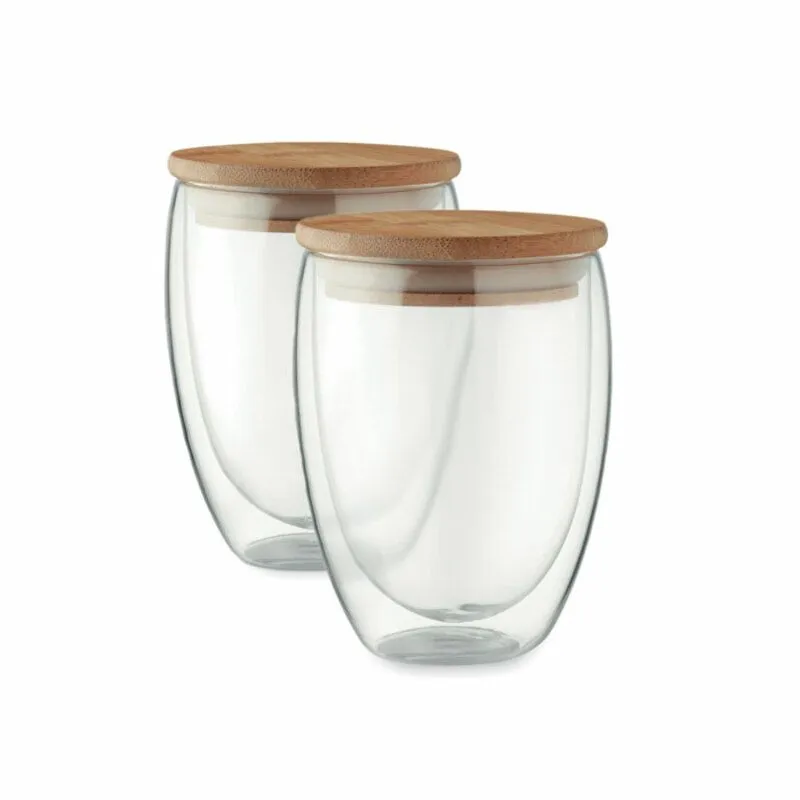 Set de dos vasos para merchandising Tirana