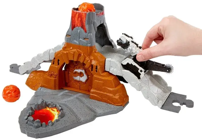Set de juego dinotrux cueva lava destructora +3a