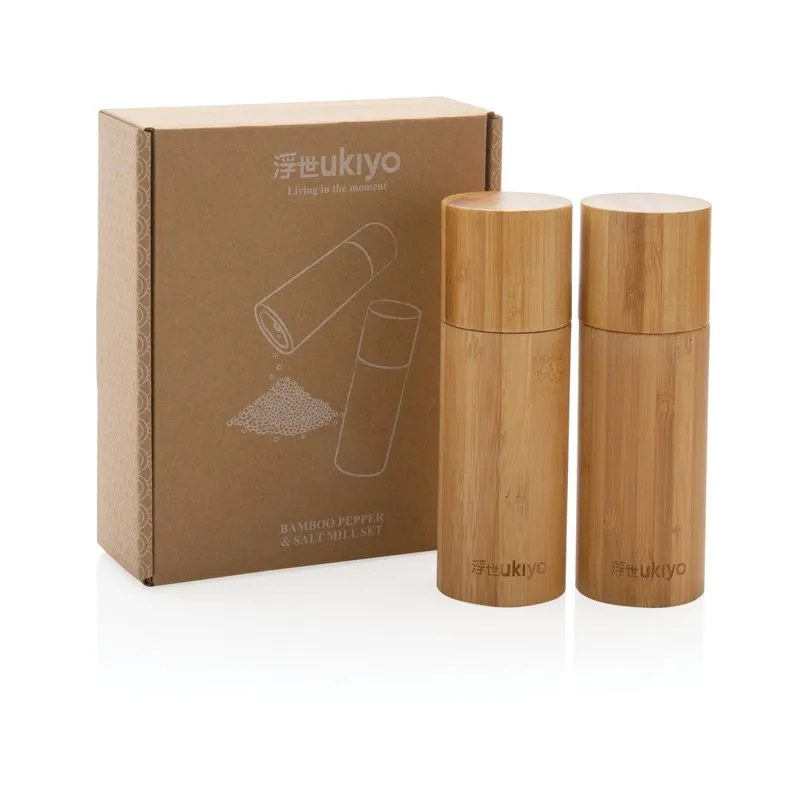 Set de molinillo de sal y pimienta de bambú Ukiyo