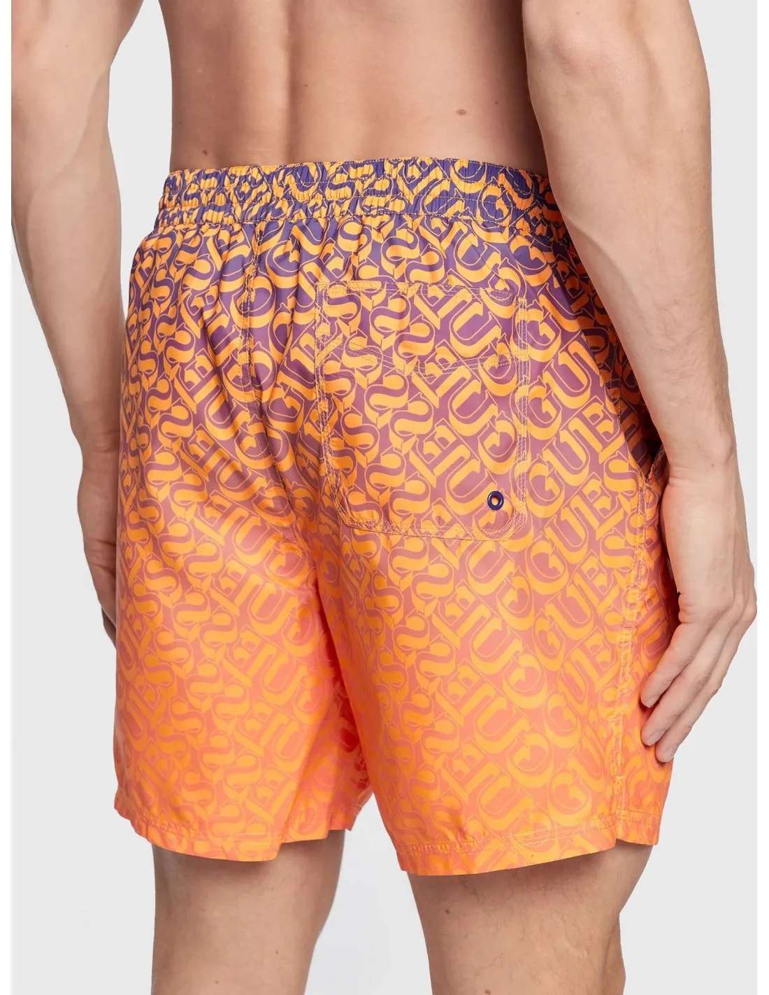 Short de baño con logo estampado all over de Guess