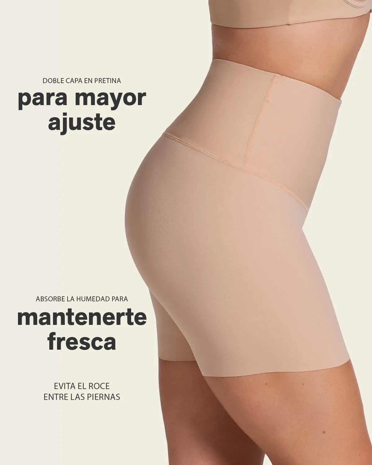 Short de control de abdomen y cintura que disimula la celulitis