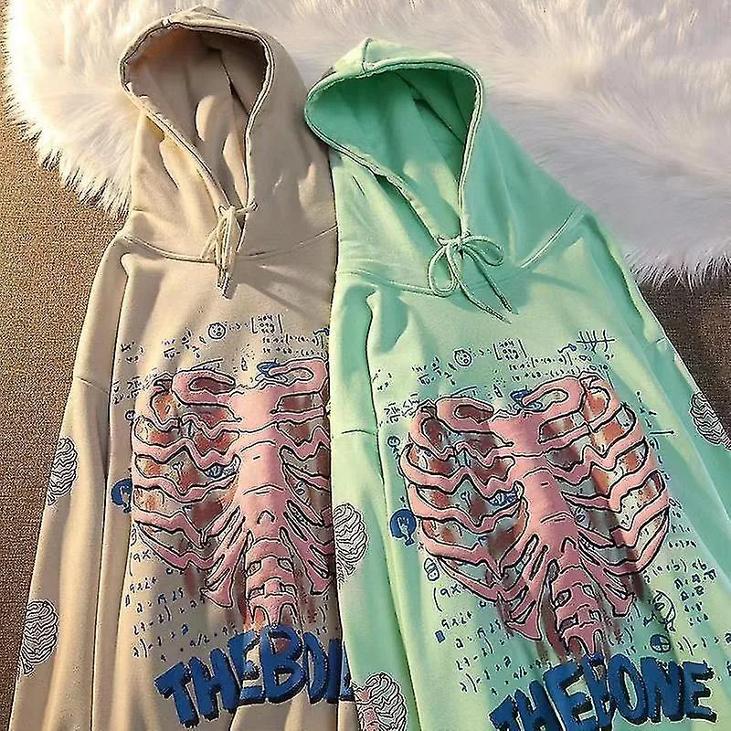 Skeleton Hoodie Hip Hop Unisex Sweatshirt Hooded Pullover Jacket