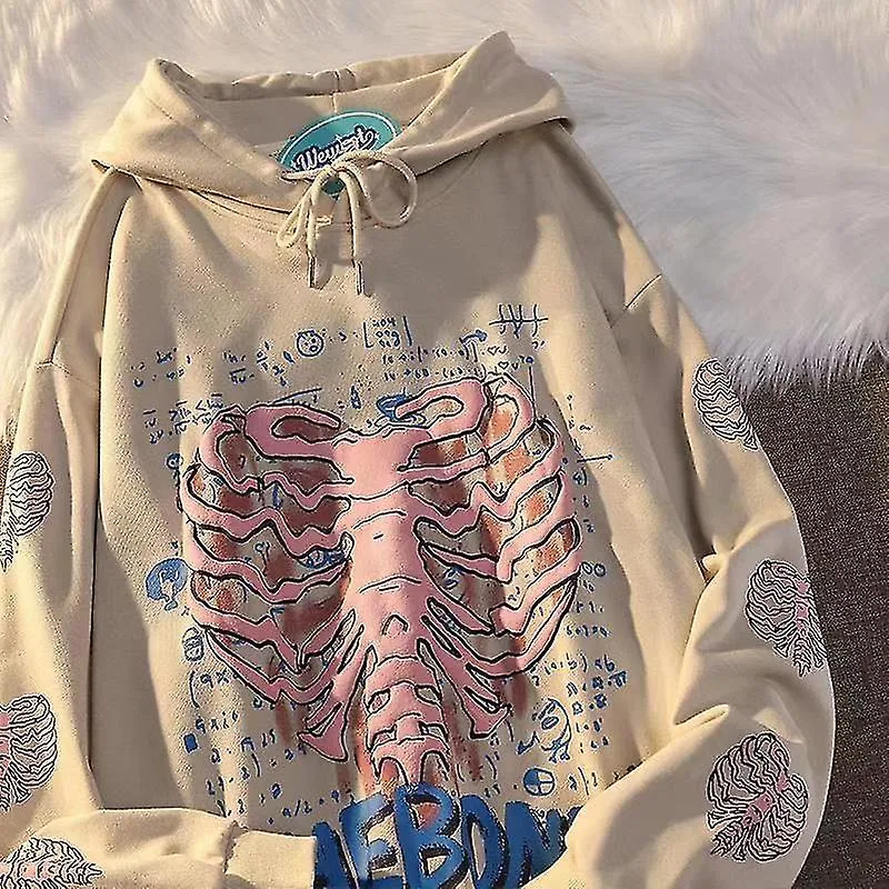 Skeleton Hoodie Hip Hop Unisex Sweatshirt Hooded Pullover Jacket