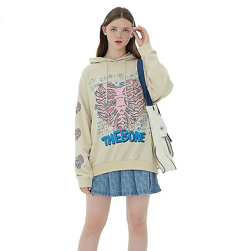Skeleton Hoodie Hip Hop Unisex Sweatshirt Hooded Pullover Jacket