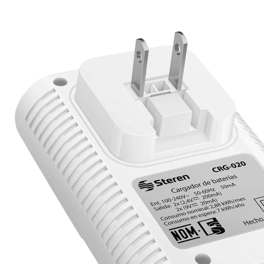 STEREN SET CARGADOR DE BATERíAS AA/AAA 9V CRG020, 5 PIEZAS