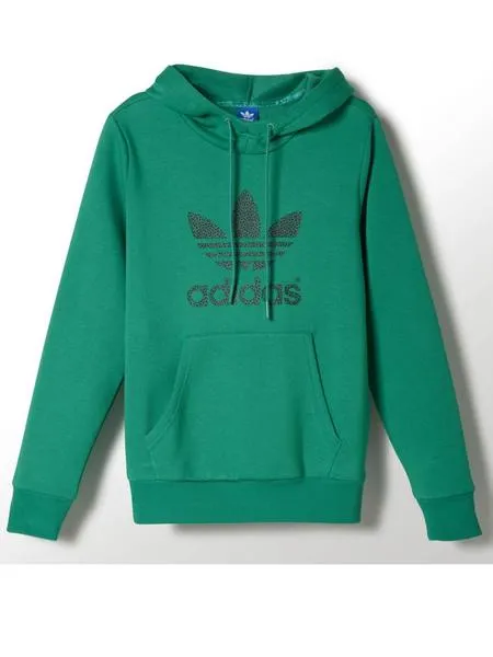 sudadera adidas trefoil hoodie verde mujer