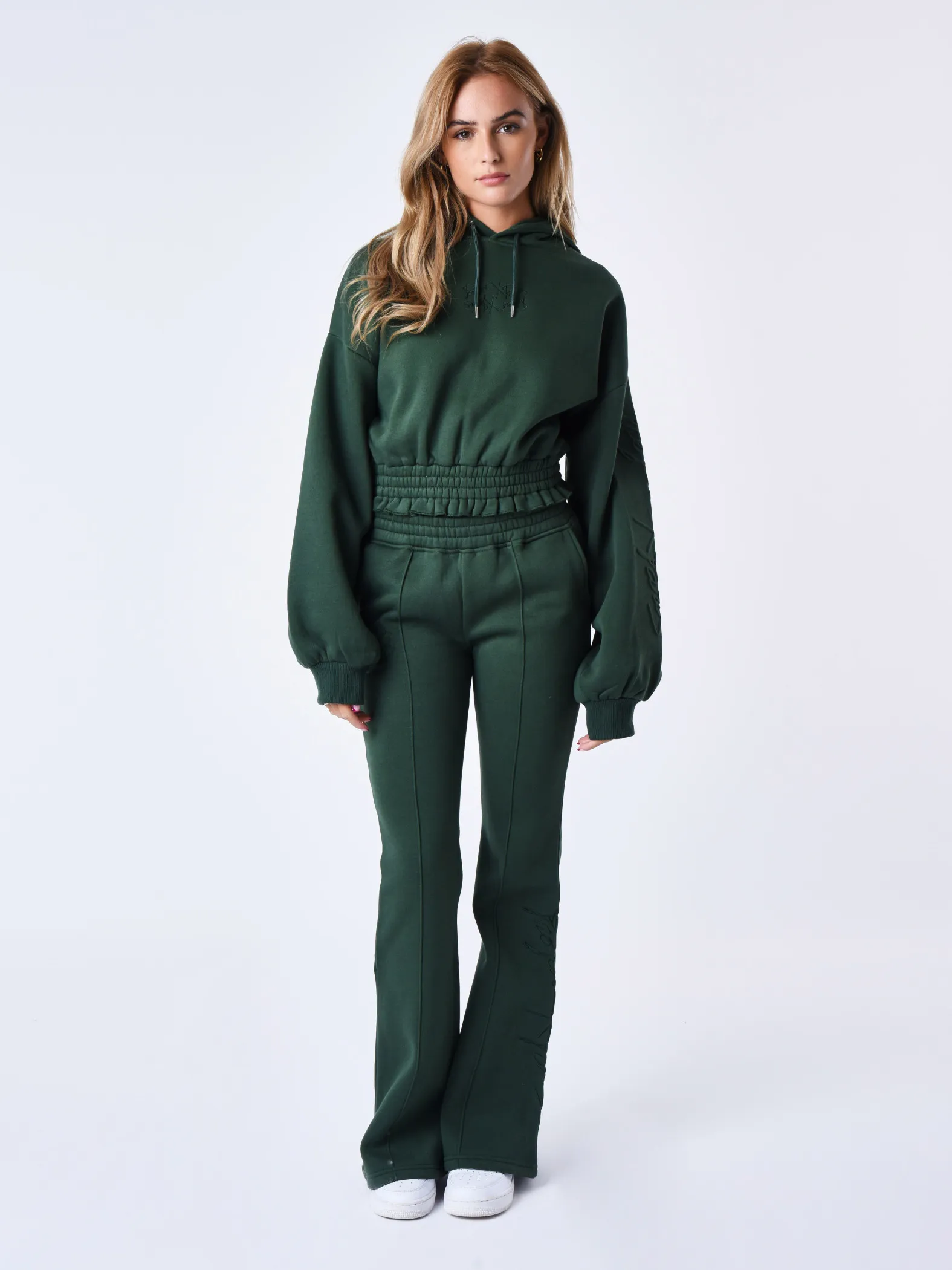 Sudadera con capucha fruncida