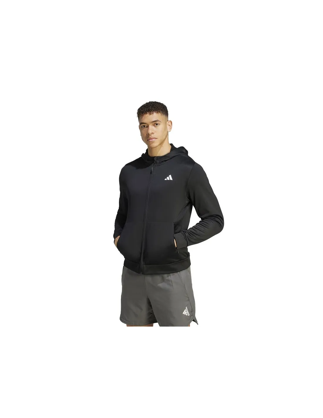 SUDADERA DE FITNESS ADIDAS TRES+ FZ JA HOMBRE