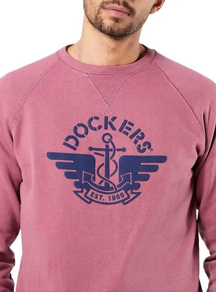 sudadera dockers alpha granate para hombre