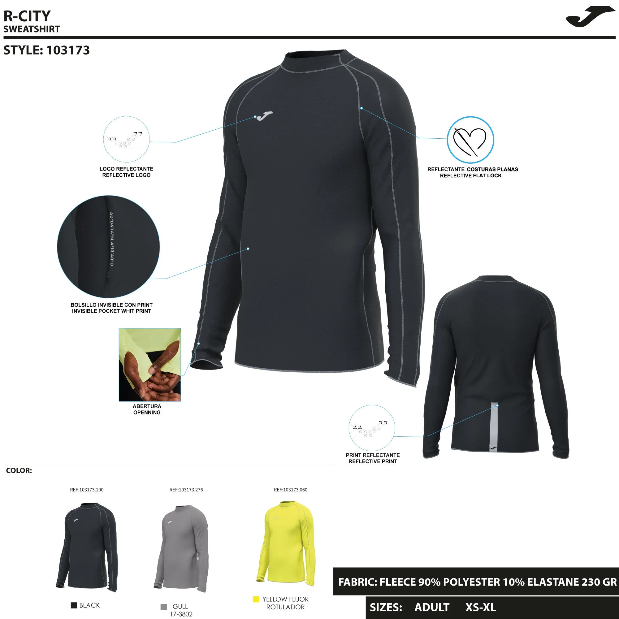 SUDADERA HOMBRE RCITY GRIS