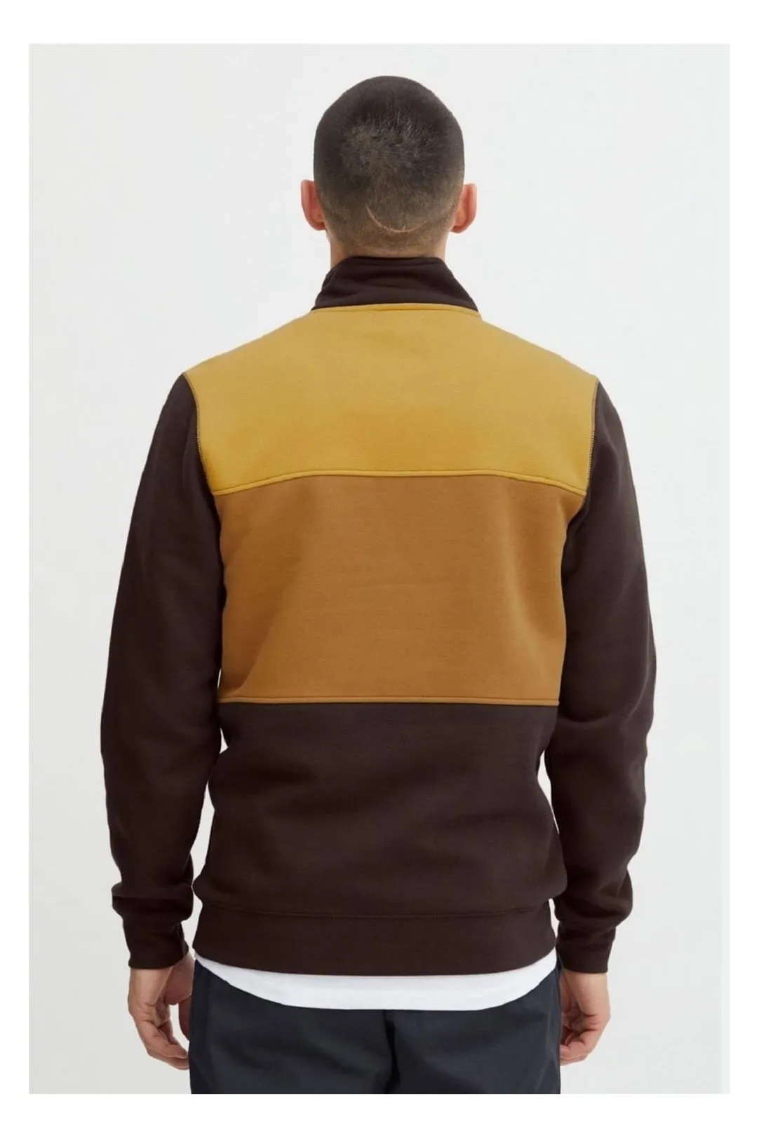 Sudadera hombre rayas marrón