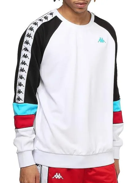 sudadera kappa arlton blanco para hombre
