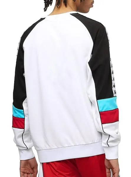 sudadera kappa arlton blanco para hombre