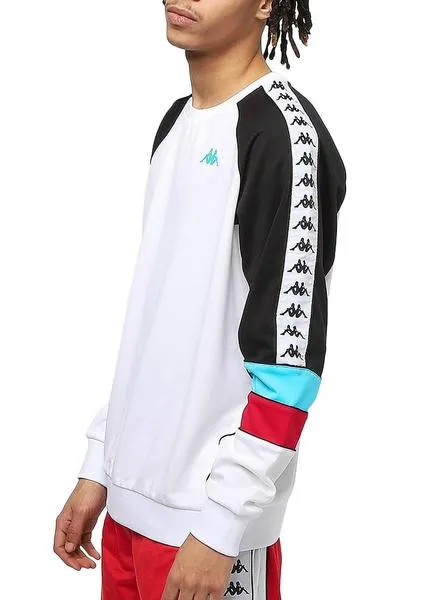 sudadera kappa arlton blanco para hombre