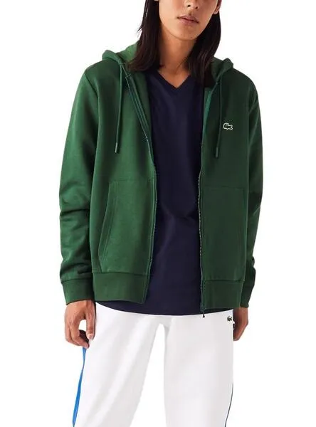 Sudadera Lacoste Básica Verde Para Hombre