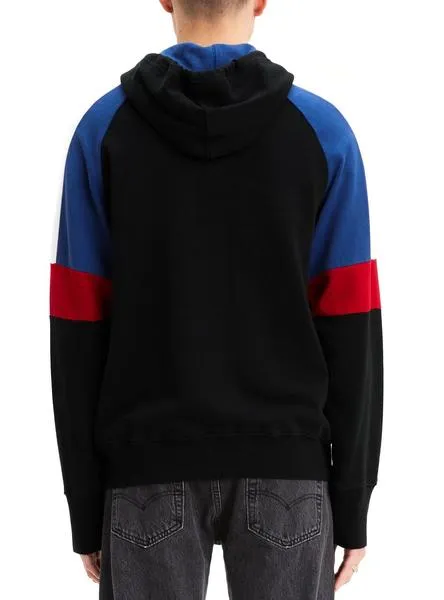 sudadera levis pieced zip negro hombre