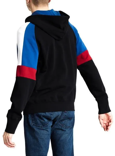 sudadera levis pieced zip negro hombre