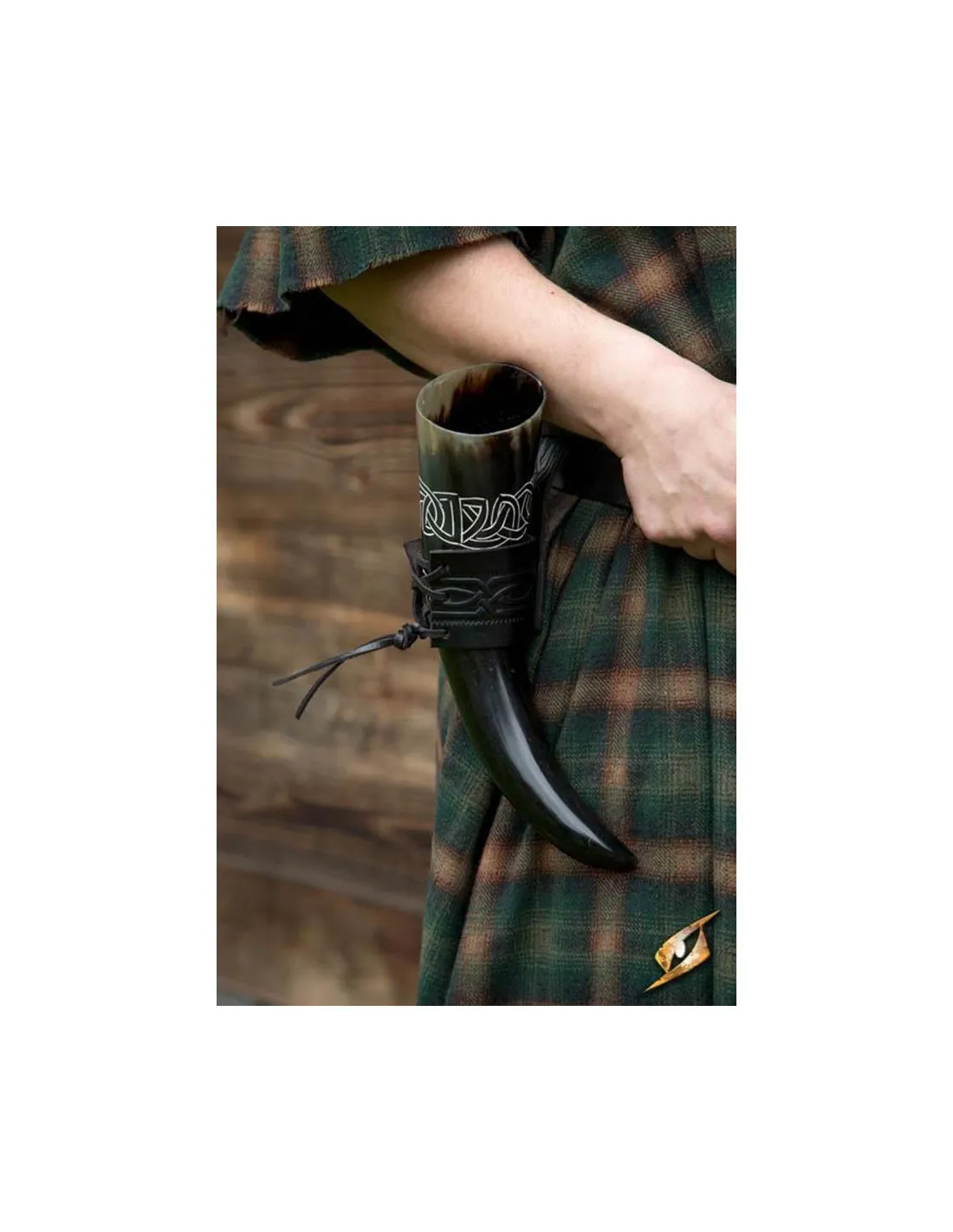 Tahalí de cuero para cuerno vikingo