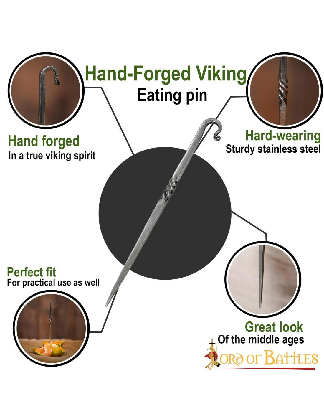 TENEDORPINCHO VIKINGO FORJADO A MANO
