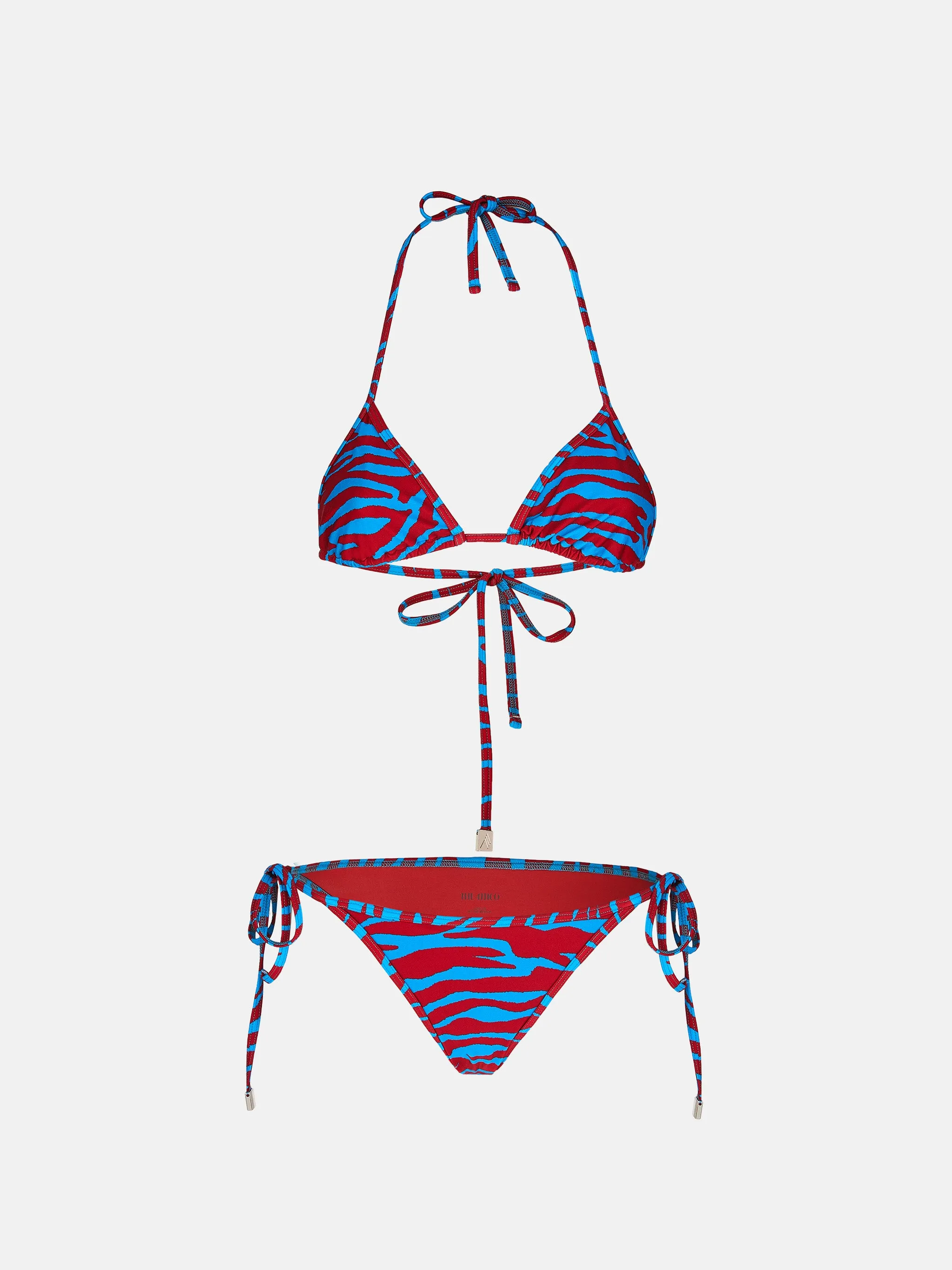THE ATTICO WOMEN ZEBRA PRINTED BIKINI
