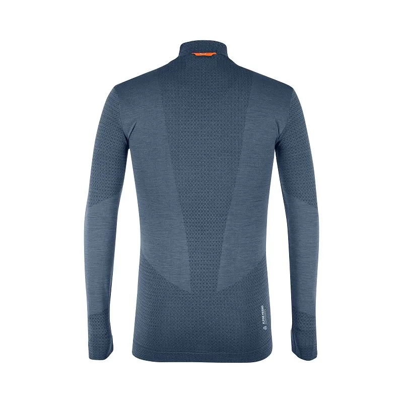 Top técnico Salewa ZEBRU MED WARM AMR M 1/2Z (Denim oscuro)