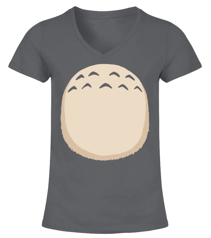 Totoro Tummy Camiseta cuello pico Mujer