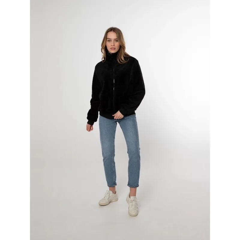 Vellón Protest Bestio 1/4 Zip para mujer (True Black)