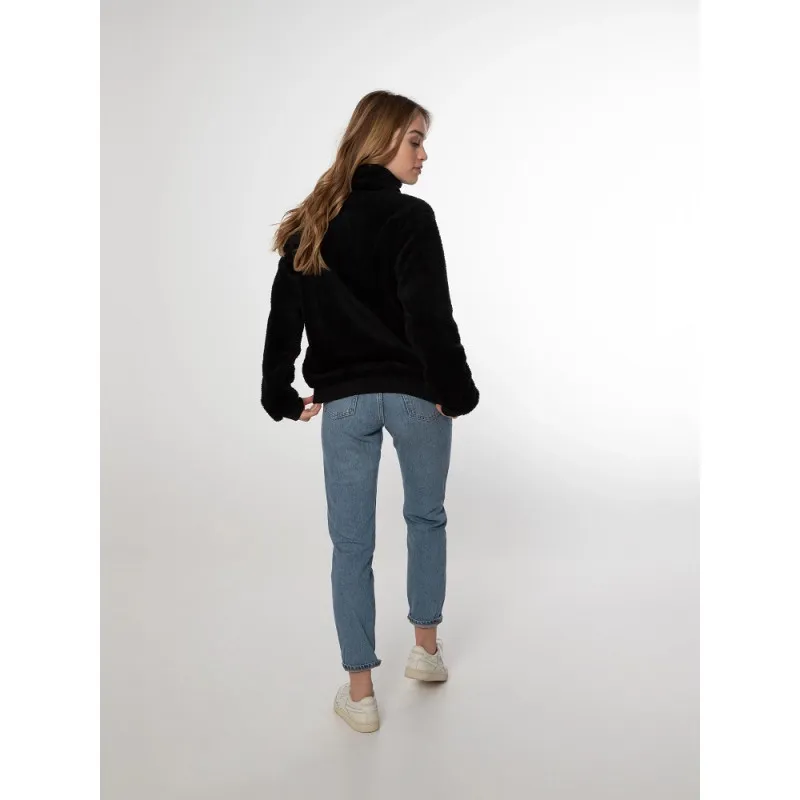 Vellón Protest Bestio 1/4 Zip para mujer (True Black)