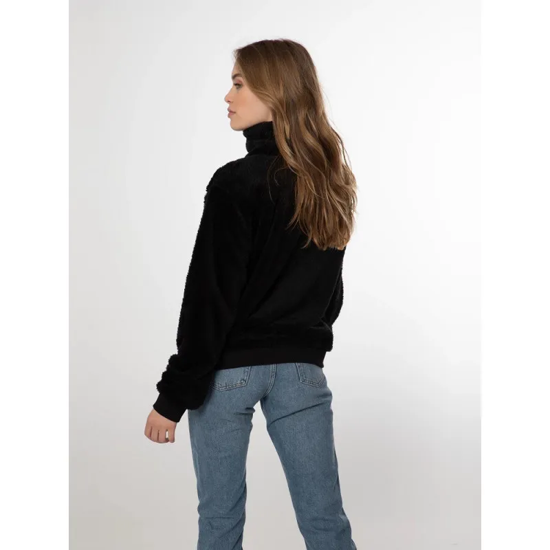 Vellón Protest Bestio 1/4 Zip para mujer (True Black)