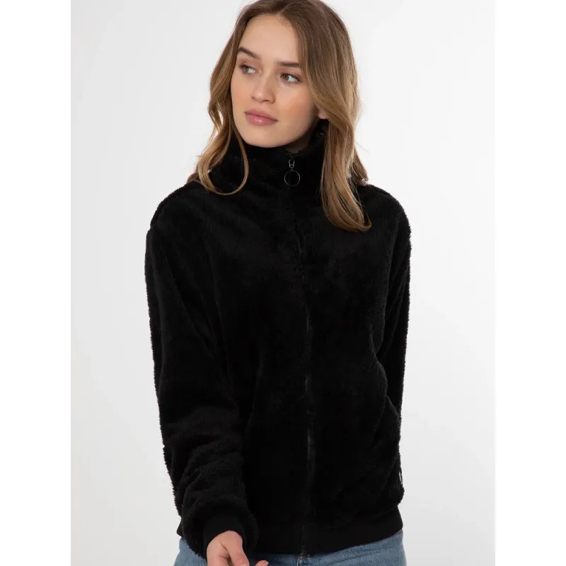 Vellón Protest Bestio 1/4 Zip para mujer (True Black)