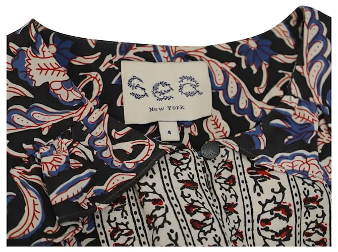 Vestido midi con estampado floral de Sea New York en algodón multicolor Impresión de pitón 
