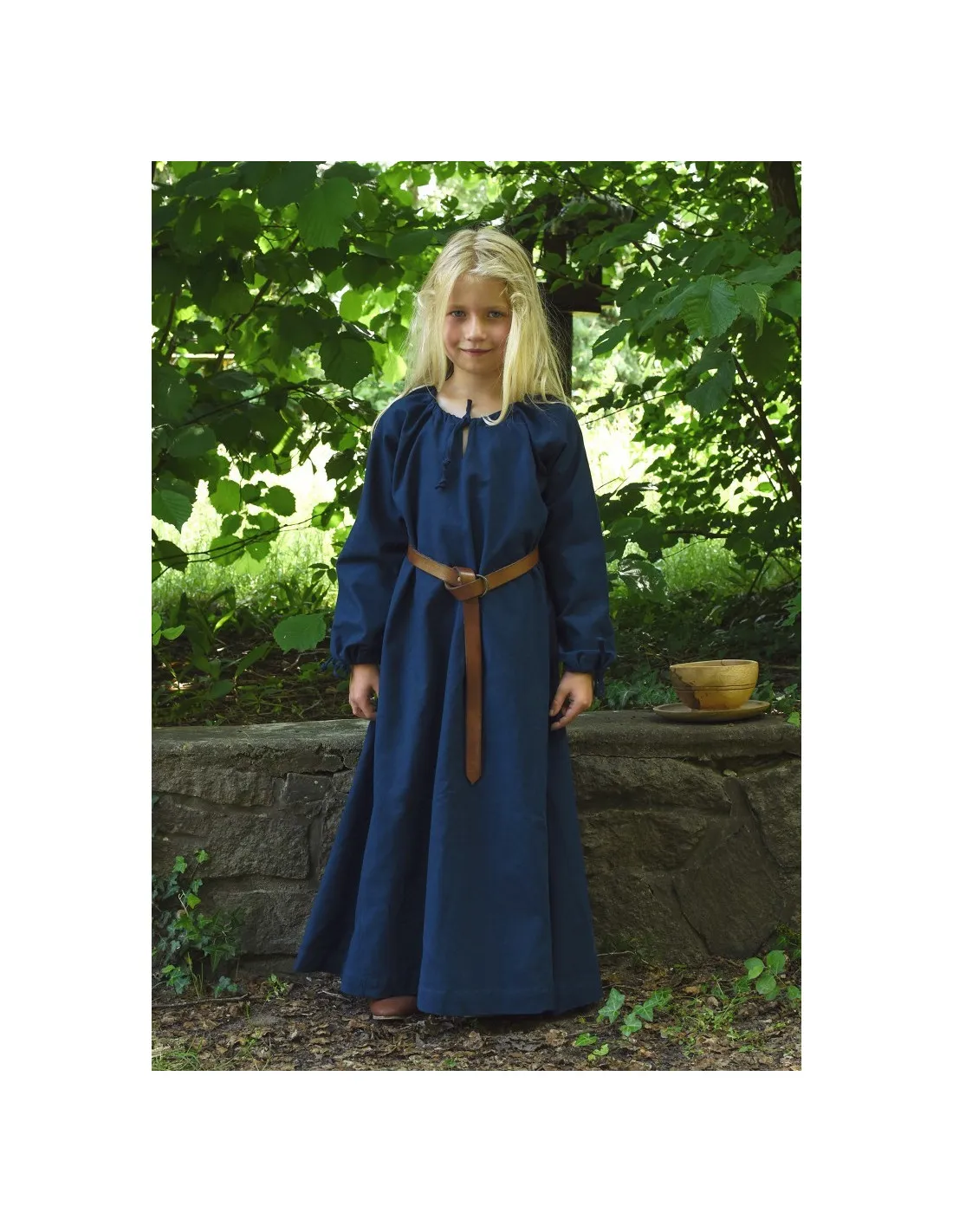 Vestido vikingo azul Ana, niña