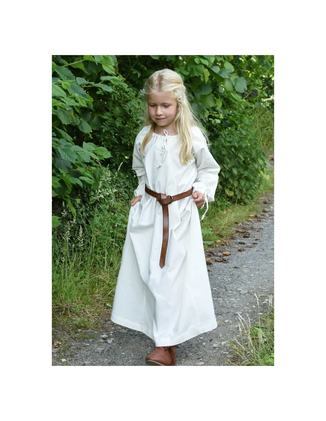 Vestido vikingo blanco Ana, niña