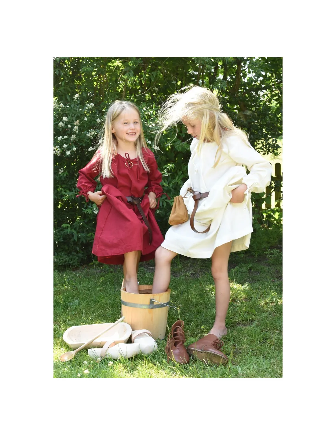 Vestido vikingo blanco Ana, niña