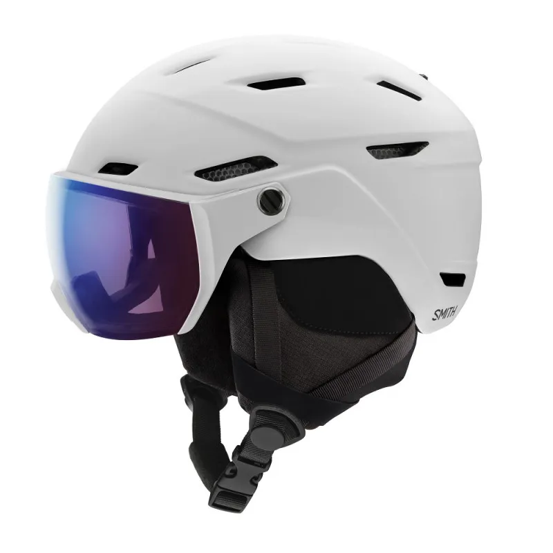 Visor casco Smith Survey (Blanco Mate Cromapop Fotocromático Rosa Flash)