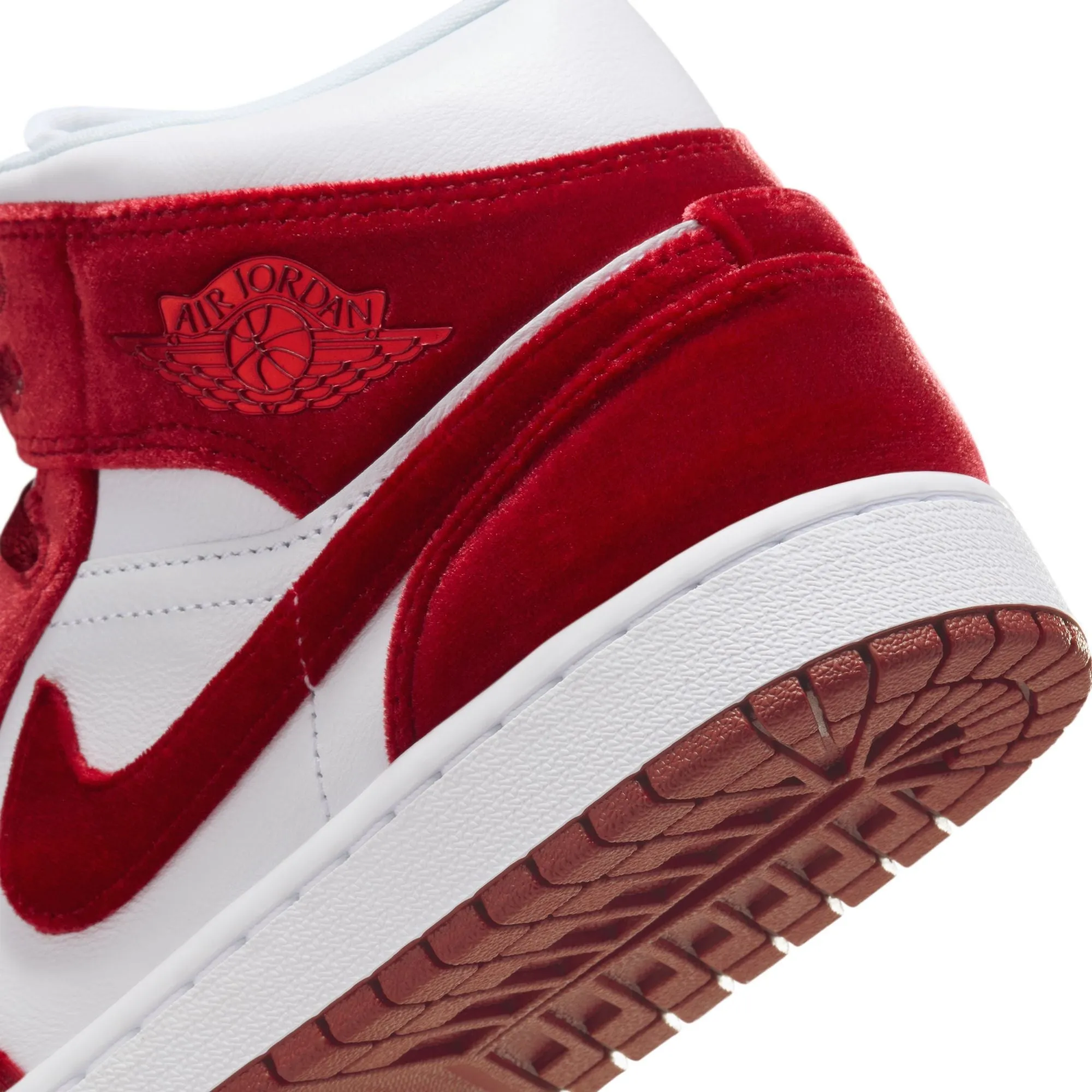 WOMEN AIR JORDAN 1 MID SE WHITE/TEAM REDBLACKWHITE