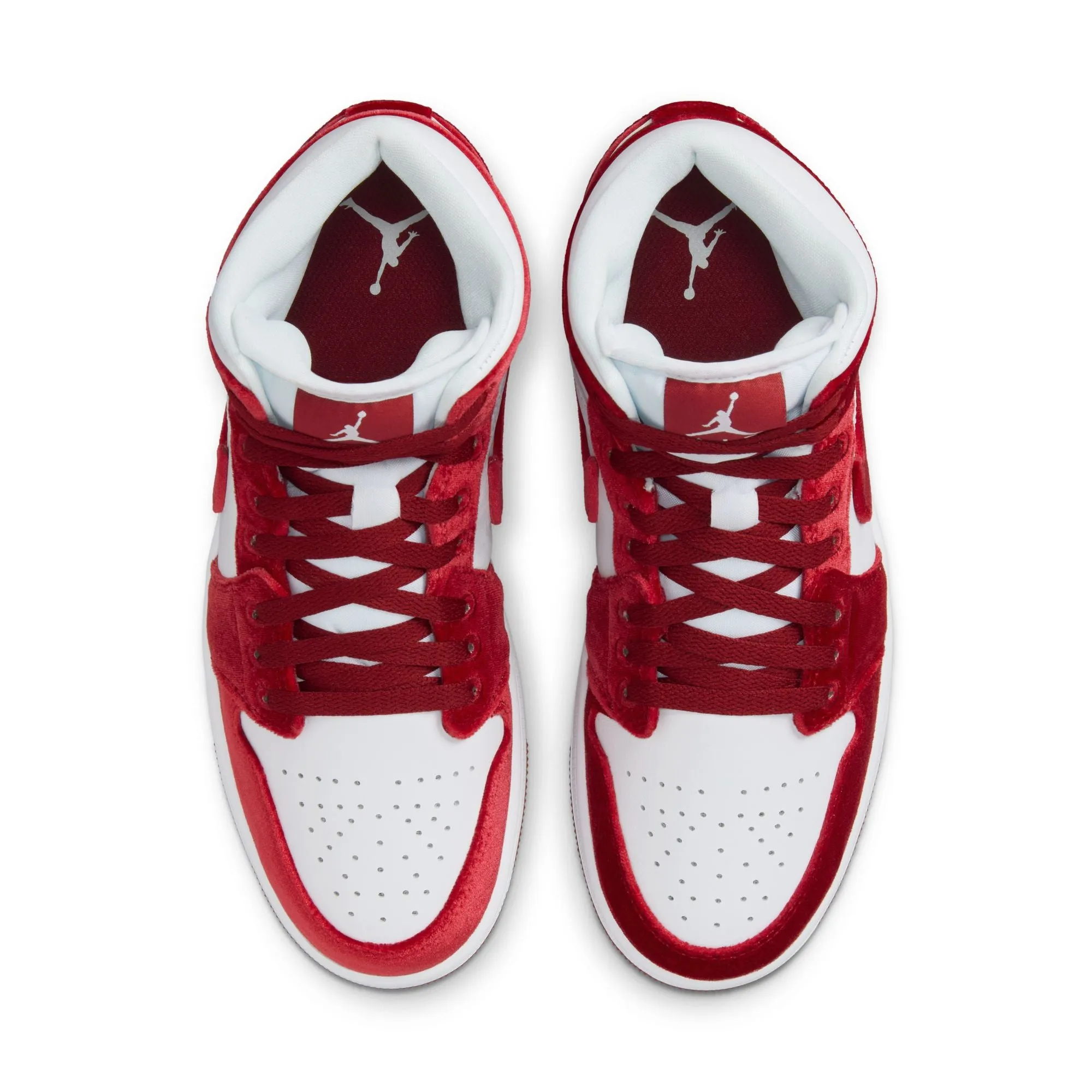 WOMEN AIR JORDAN 1 MID SE WHITE/TEAM REDBLACKWHITE
