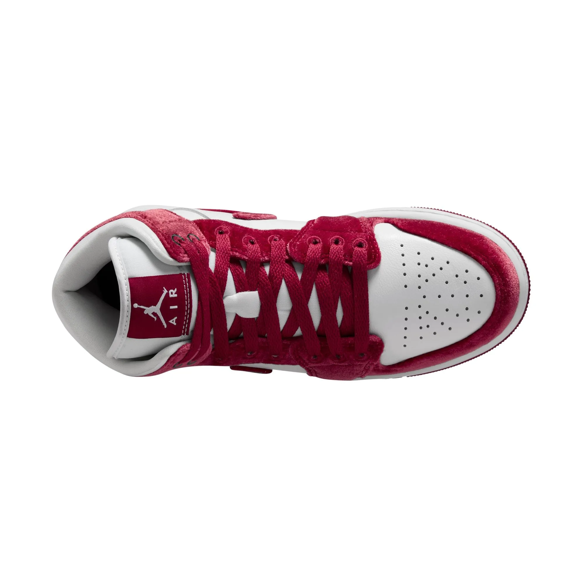 WOMEN AIR JORDAN 1 MID SE WHITE/TEAM REDBLACKWHITE