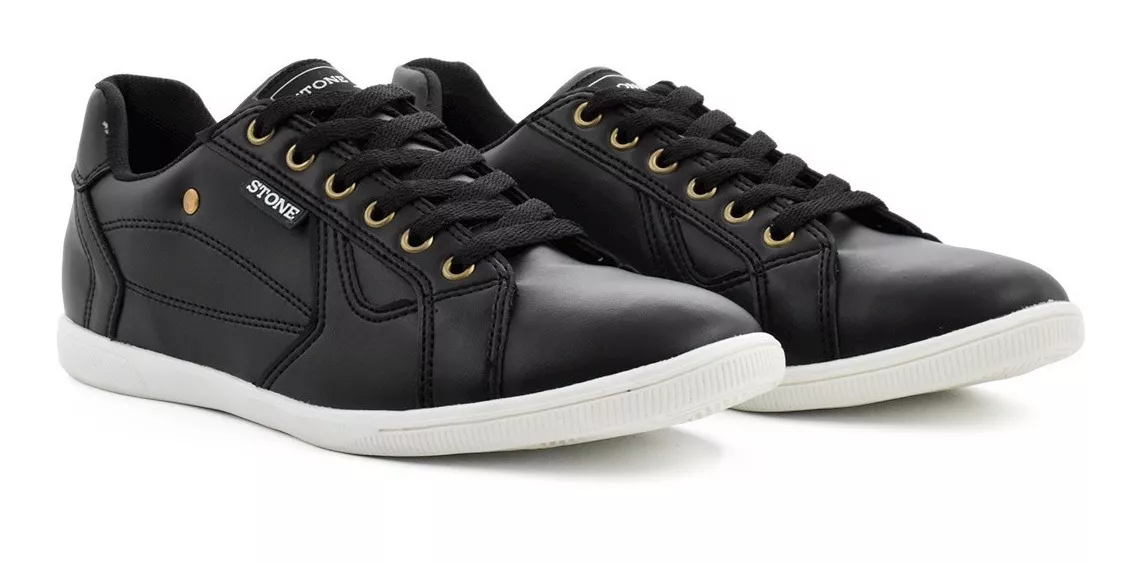 Zapatila Urbana Hombre Liviana Comoda Eco Cuero Stone 8022