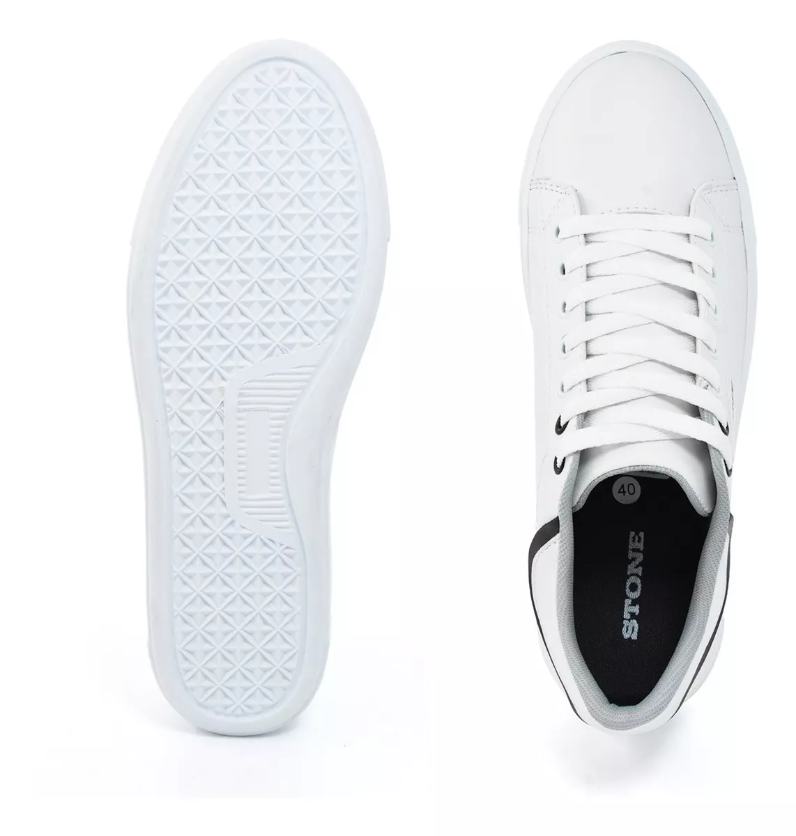 Zapatila Urbana Hombre Plataforma Comoda Ecocuero Stone 8152