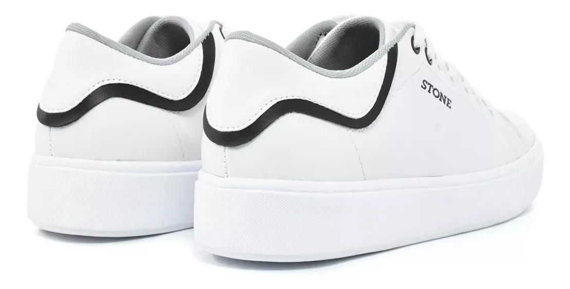 Zapatila Urbana Hombre Plataforma Comoda Ecocuero Stone 8152