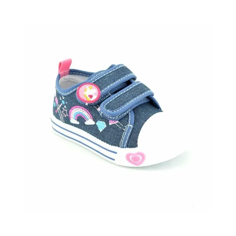 Zapatillas lona niña con cinta de cierre
