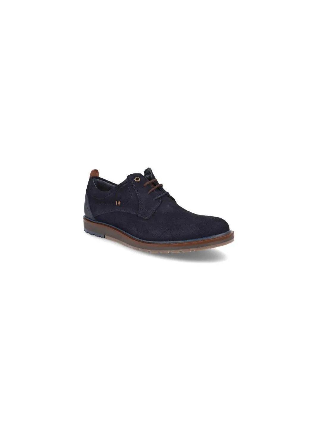 Zapatos piel serraje marino