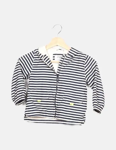 Zara Parka navy con capucha